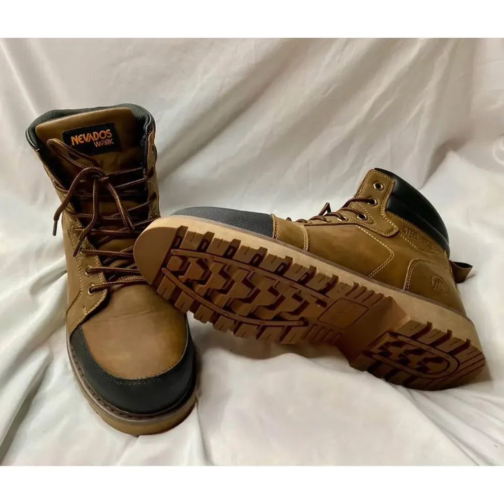 Nevados Men’s Brown Steel Toe Work Boots Size 12